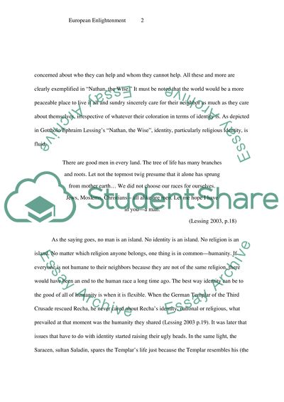 Role of Identity in Nathan the Wise, and Peruvian Letters