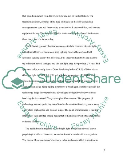 Bright Light Therapy A Treatment Option for Alzheimers Disease