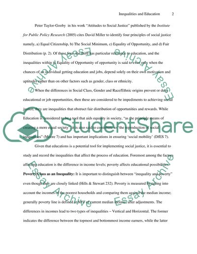 Educational Inequalities in the United Kingdom