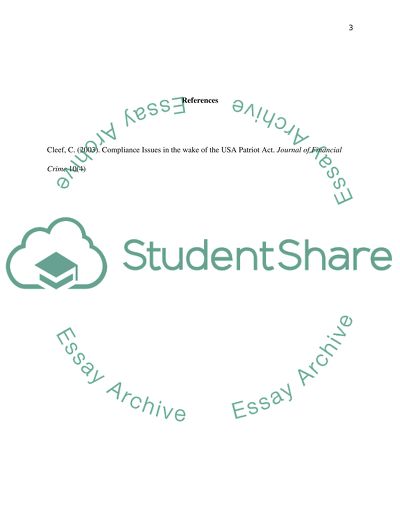 Public Response to US Patriot Act of 2001