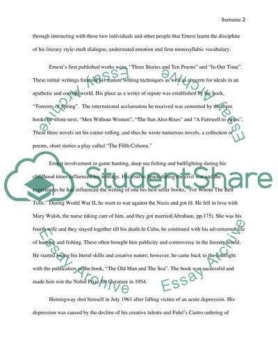 Analysis of Ernest Hemingways Literary Works