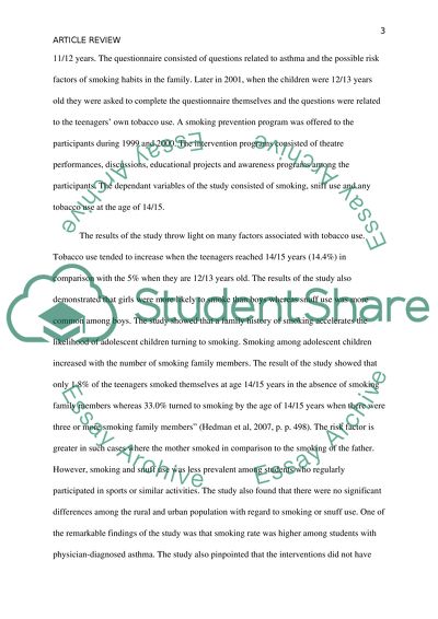 Causes of Tobacco Use Among Adolescents