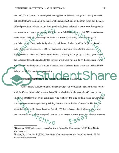 Consumer Law in Australia