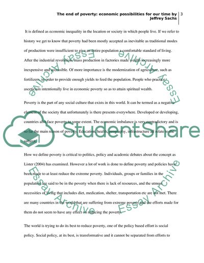 The End of Poverty: Economic Possibilities for Our Time by Jeffrey Sachs