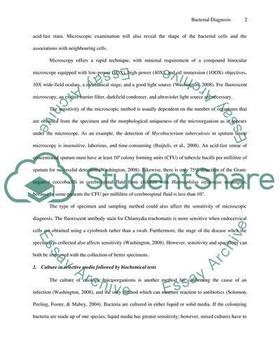 Theory and Practicalities of Bacterial Diagnostic Methods