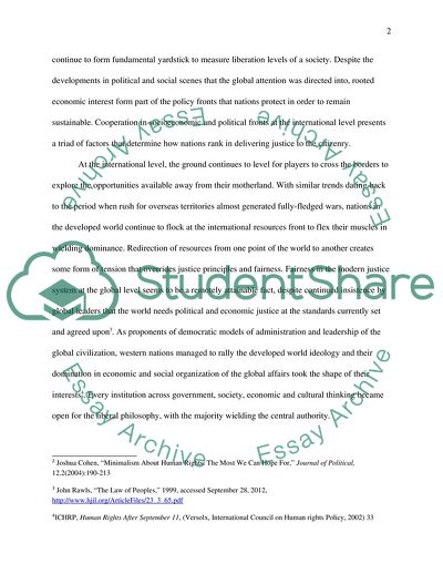 Changes in Global Justice and International Order