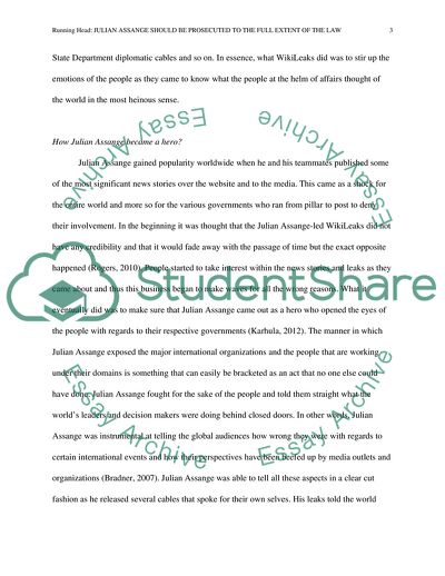 Julian Assange Should Be Prosecuted to the Full Extent of the Law