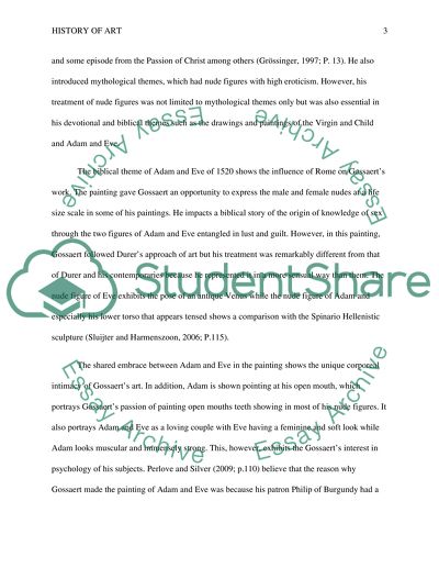 John Gossaerts Treatment of Classical Nude Figure