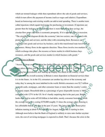 Britains Recent Credit Crisis