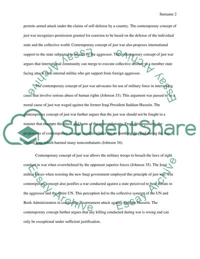 Classic Concept of the Just War