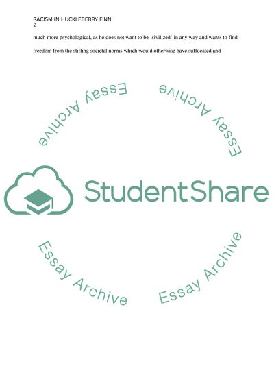 Racism and Slavery in The Adventures of Huckleberry Finn