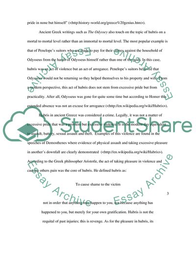 The Origin of the Word Hubris