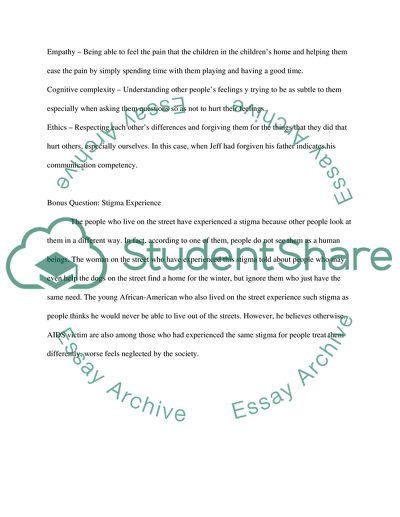 Interpersonal Communication and Competency Indicators