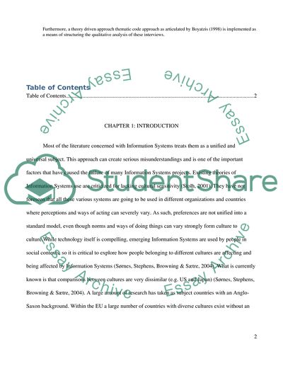 The Moderating Effect of Culture on the Success Factors of Information Systems Projects