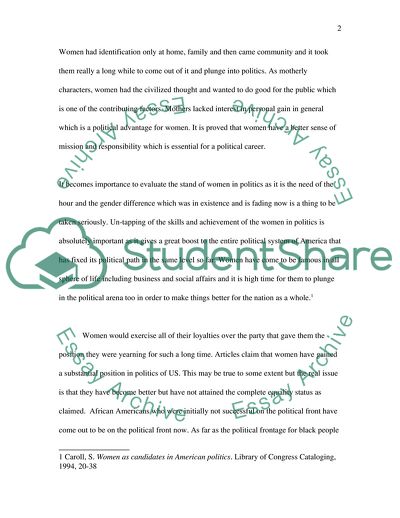 Women and Politics in the US