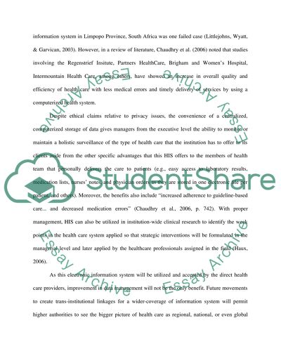 Trends in Health Information Systems and Applications (M4C)