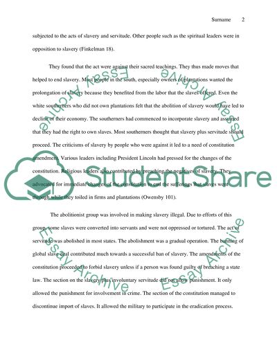 Slavery and the Constitution