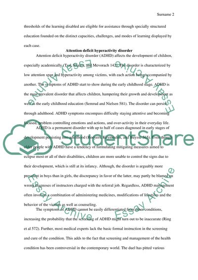 Research paper on adhd