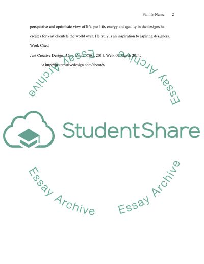 A Person Who Influenced My Decision to Become a Designer