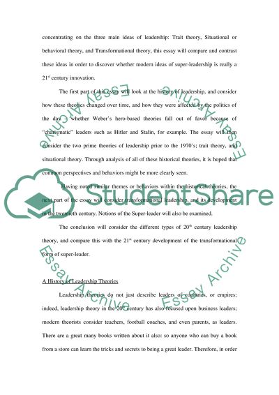 Re-Emergence of Trait-based Theories of Leadership