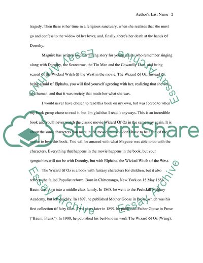 The Wizard &#959;f Oz