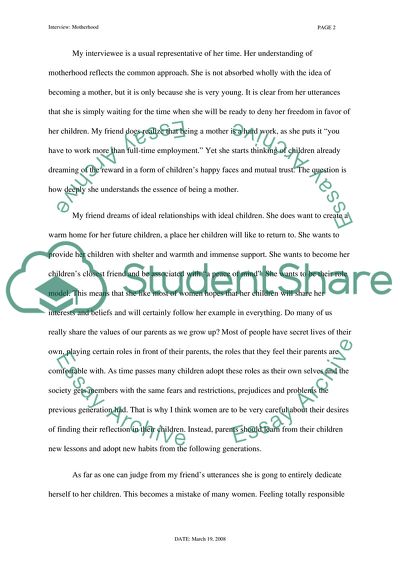 Motherhood and Mothering