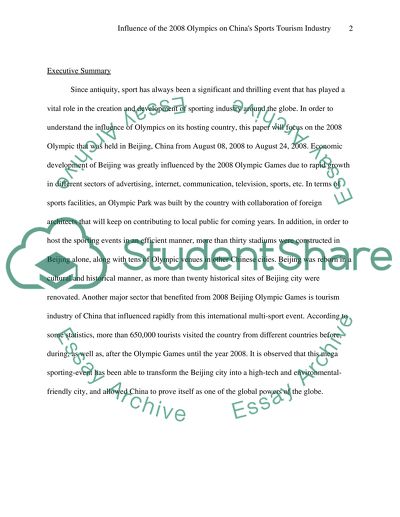 The influence of the 2008 Olympics to Chinas sports tourism industry