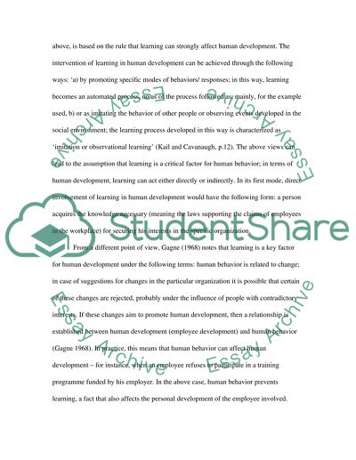 Learning and Human Development