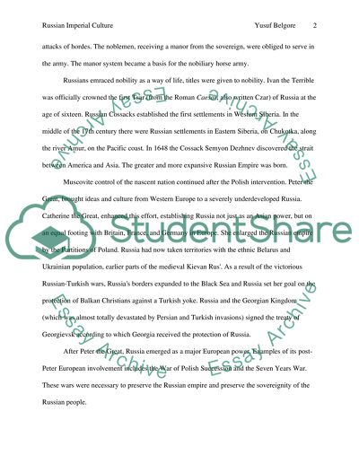 Famous Russian Imperial Culture