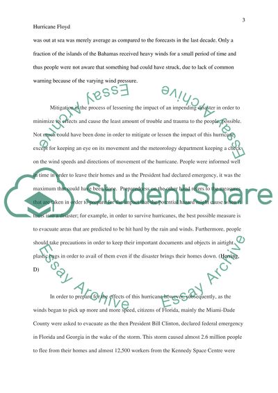 The Nature of the Hurricane Floyd