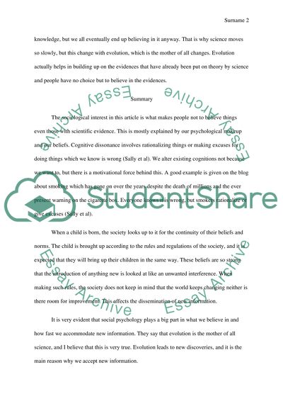 Cognitive Dissonance and Emile Durkheim