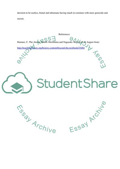 The History of Hiroshima and Nagasaki