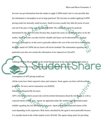 Asset pricing models (CAPM and APT)