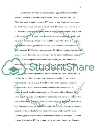 Children are aggressive because they watch an increasing amount of aggression on television
