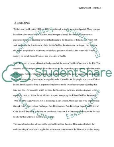 Welfare and Health in the UK