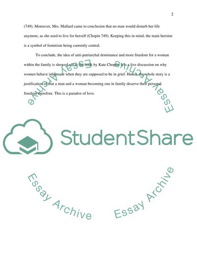 Bedford book: Chopins The Story of an Hour