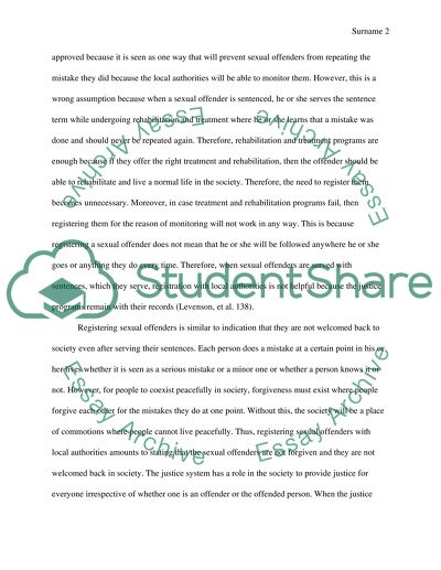 Sexual Offenders Registration