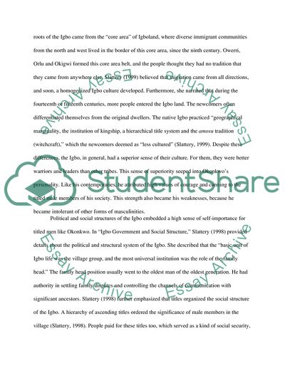 Essay on things fall apart