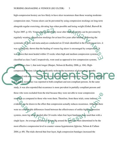 Nursing and Managing a Venous Leg Ulcer