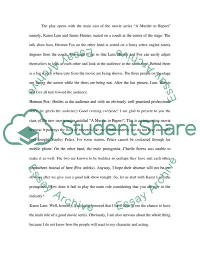 Description of A Murder to Report