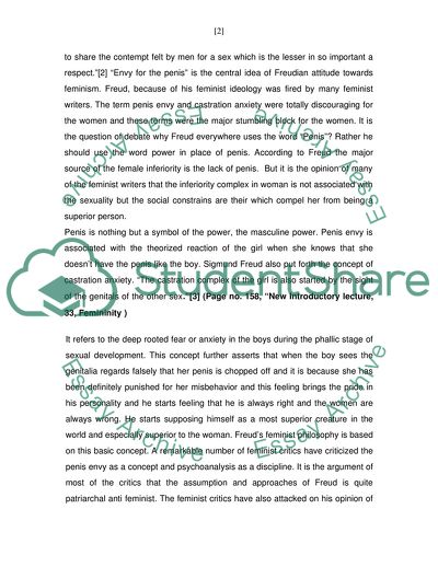 Freuds Theory of Female Psycho-Sexual Development