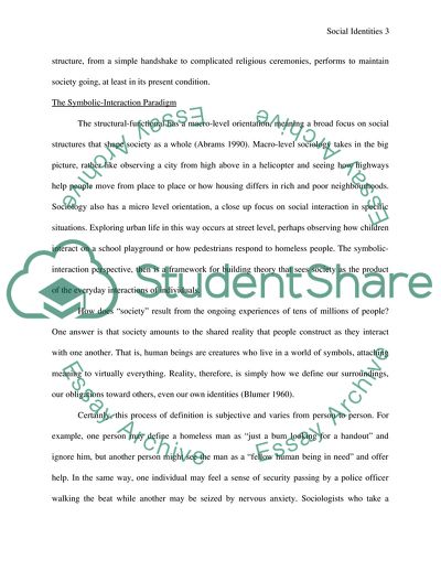 Individual Identities vs Social Identities