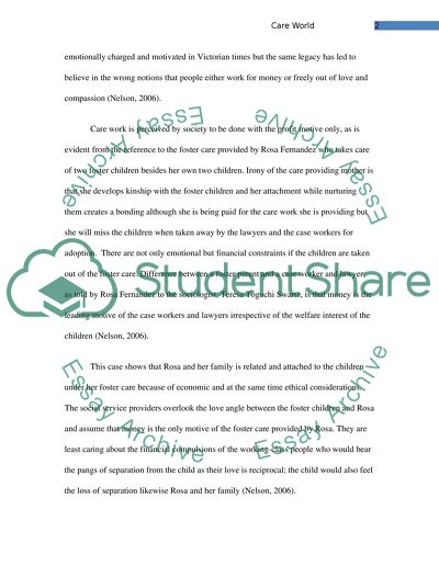 Economics and care work