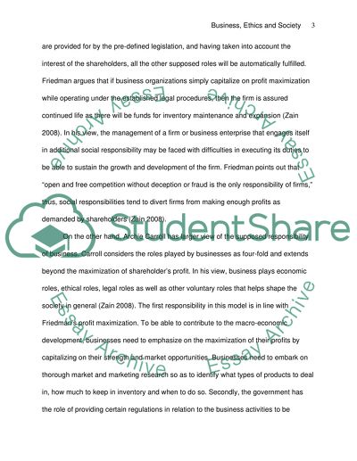 The primary responsibility of Businesses is to increase the profit of their shareholders