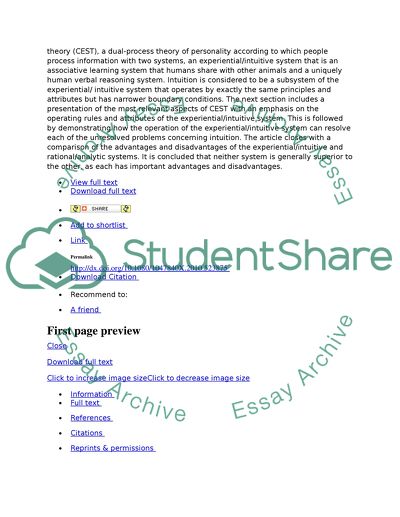 Demystifying Intuition: What it is, What it does, and How it does it