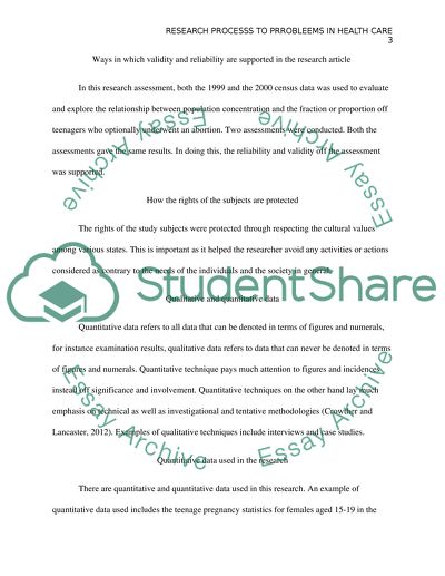 Problems in Health Care