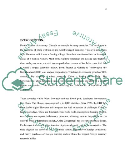 Economic Reform of China