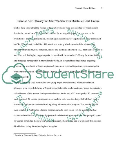 Exercise in Women with Heart Failure