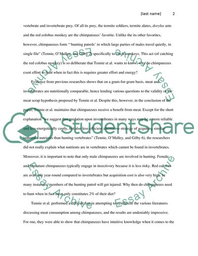 Critique of Article About Primate Behavior