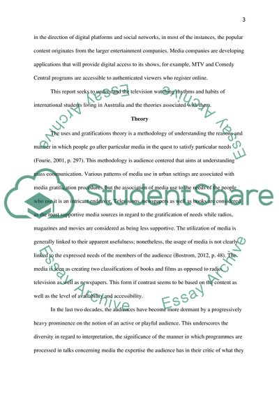 TV Audience Study: Audience Ethnography